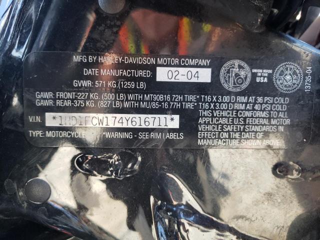 49456733 :رقم المزاد ، 1HD1FCW174Y616711 vin ، 2004 Harley-davidson Flhtcui مزاد بيع