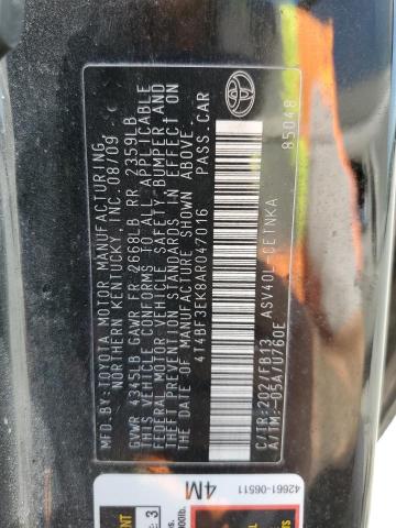 50736164 :رقم المزاد ، 4T4BF3EK8AR047016 vin ، 2010 Toyota Camry Base مزاد بيع