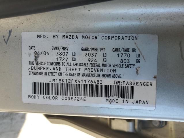 52364574 :رقم المزاد ، JM1BK12FX41176483 vin ، 2004 Mazda 3 مزاد بيع