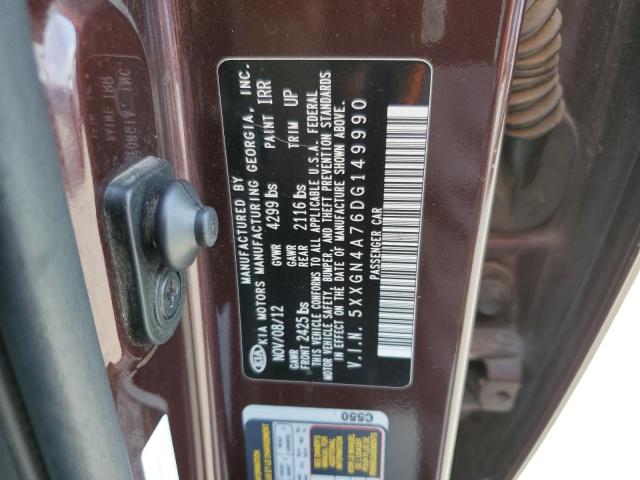 49595954 :رقم المزاد ، 5XXGN4A76DG149990 vin ، 2013 Kia Optima مزاد بيع