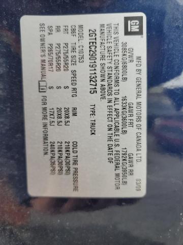 49308294 :رقم المزاد ، 2GTEC290191132715 vin ، 2009 Gmc Sierra C1500 Sle مزاد بيع