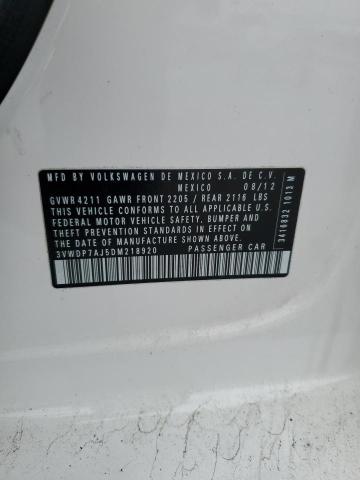 50460794 :رقم المزاد ، 3VWDP7AJ5DM218920 vin ، 2013 Volkswagen Jetta Se مزاد بيع