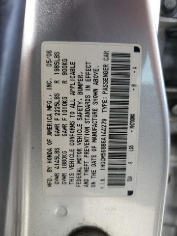 2006 Honda Accord Ex მანქანა იყიდება აუქციონზე, vin: 1HGCM56886A144279, აუქციონის ნომერი: 51547604