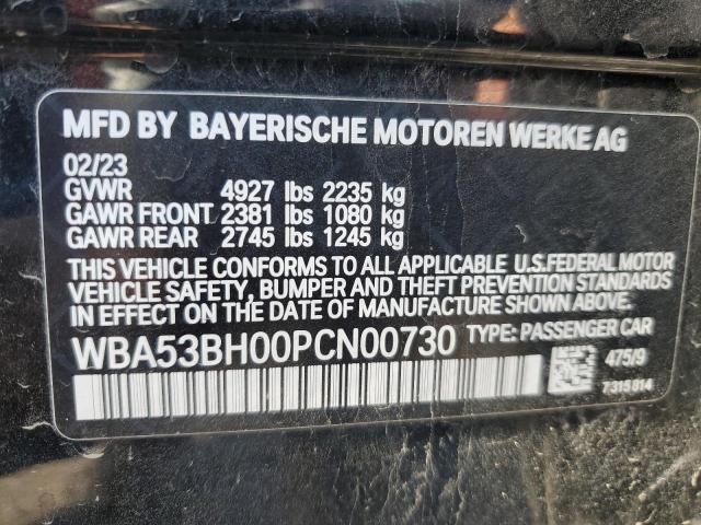2023 Bmw 530 I მანქანა იყიდება აუქციონზე, vin: WBA53BH00PCN00730, აუქციონის ნომერი: 49920684