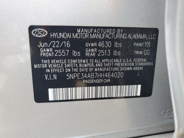 Auction sale of the 2017 Hyundai Sonata Sport, vin: 5NPE34AB7HH464020, lot number: 50344074