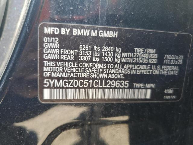 Продажа на аукционе авто 2012 Bmw X6 M, vin: 5YMGZ0C51CLL29635, номер лота: 50912494