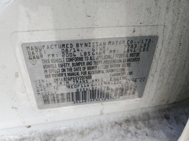 50769014 :رقم المزاد ، 3N1AB7APXEY297488 vin ، 2014 Nissan Sentra S مزاد بيع