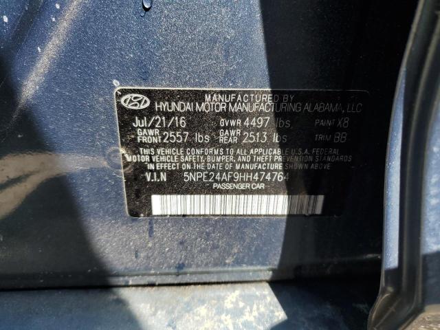 2017 Hyundai Sonata Se მანქანა იყიდება აუქციონზე, vin: 5NPE24AF9HH474764, აუქციონის ნომერი: 50967714