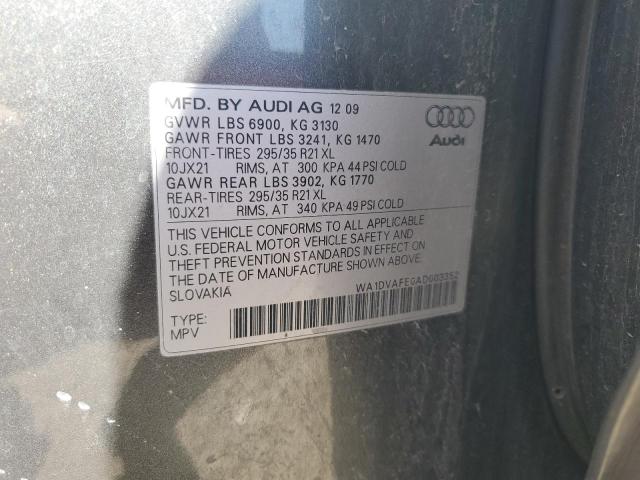 Aukcja sprzedaży 2010 Audi Q7 Prestige, vin: WA1DVAFE0AD003352, numer aukcji: 50558704