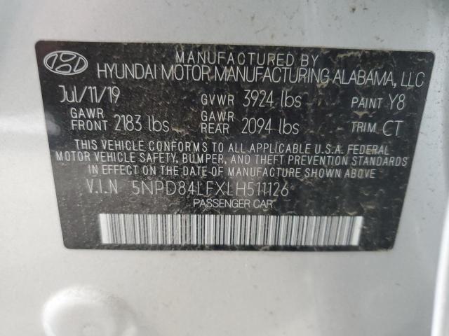 Aukcja sprzedaży 2020 Hyundai Elantra Sel, vin: 5NPD84LFXLH511126, numer aukcji: 50480414