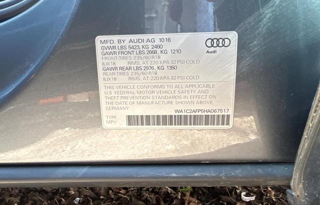 Aukcja sprzedaży 2017 Audi Q5 Premium, vin: WA1C2AFP5HA067517, numer aukcji: 49443854