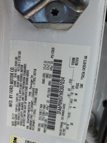 Продаж на аукціоні авто 2017 Ford Fusion, vin: 3FA6P0HD7HR307034, номер лоту: 51279924