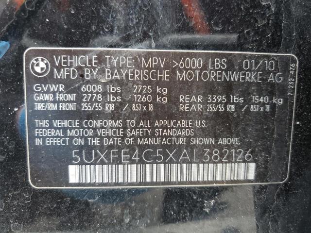 Auction sale of the 2010 Bmw X5 Xdrive30i, vin: 5UXFE4C5XAL382126, lot number: 47578794