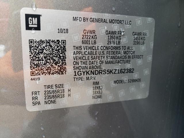 2019 Cadillac Xt5 Luxury მანქანა იყიდება აუქციონზე, vin: 1GYKNDRS5KZ162382, აუქციონის ნომერი: 50486284
