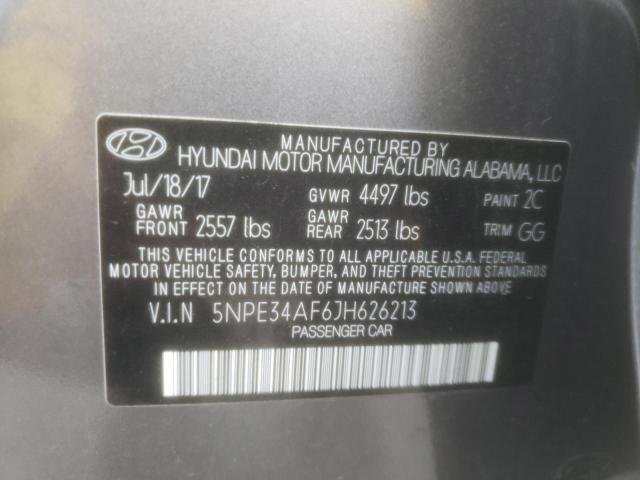 49412034 :رقم المزاد ، 5NPE34AF6JH626213 vin ، 2018 Hyundai Sonata Sport مزاد بيع