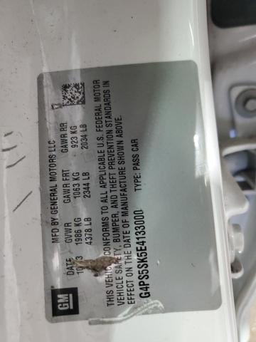 2014 Buick Verano მანქანა იყიდება აუქციონზე, vin: 1G4PS5SK5E4133000, აუქციონის ნომერი: 52154794