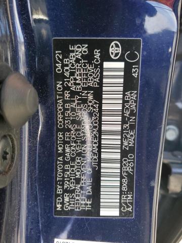 Aukcja sprzedaży 2021 Toyota Corolla Le, vin: JTDEAMDE2MJ032447, numer aukcji: 49568214