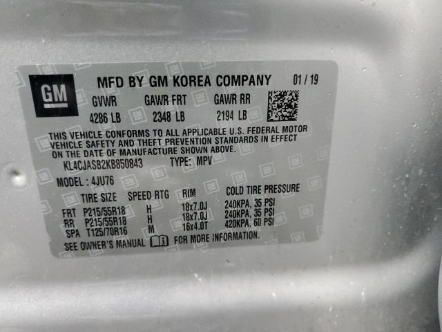 Aukcja sprzedaży 2019 Buick Encore Preferred, vin: KL4CJASB2KB850843, numer aukcji: 49501724