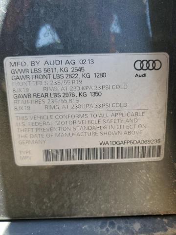 Продаж на аукціоні авто 2013 Audi Q5 Premium Plus, vin: WA1DGAFP5DA069235, номер лоту: 52676484