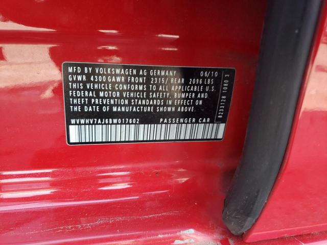 Продажа на аукционе авто 2011 Volkswagen Gti, vin: WVWHV7AJ6BW017602, номер лота: 51141574