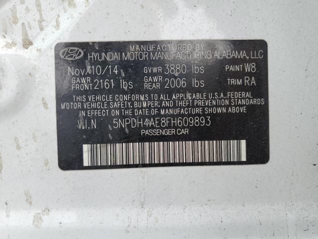 51963224 :رقم المزاد ، 5NPDH4AE8FH609893 vin ، 2015 Hyundai Elantra Se مزاد بيع