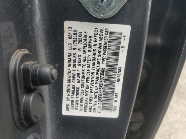 Продажа на аукционе авто 2013 Honda Civic Lx, vin: 19XFB2F5XDE073506, номер лота: 51927674