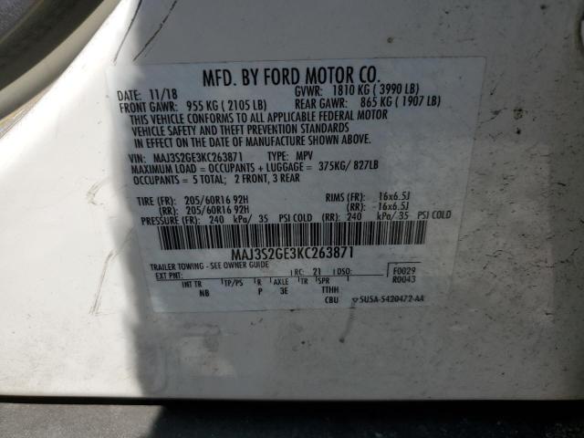 Aukcja sprzedaży 2019 Ford Ecosport Se, vin: MAJ3S2GE3KC263871, numer aukcji: 49826094