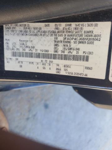 Aukcja sprzedaży 2011 Ford Fiesta Sel, vin: 3FADP4CJ6BM205062, numer aukcji: 49602024