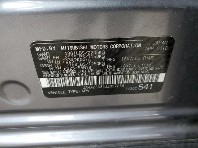 2018 Mitsubishi Outlander Se მანქანა იყიდება აუქციონზე, vin: JA4AZ3A35JZ057239, აუქციონის ნომერი: 50525724