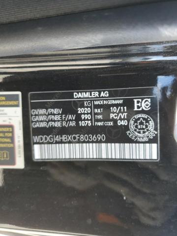 Aukcja sprzedaży 2012 Mercedes-benz C 250, vin: WDDGJ4HBXCF803690, numer aukcji: 50056774