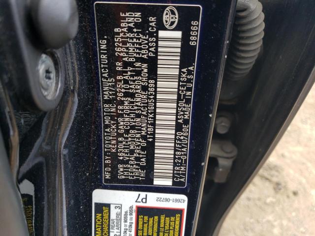 Продажа на аукционе авто 2016 Toyota Camry Le, vin: 4T1BF1FK1GU543698, номер лота: 52959314