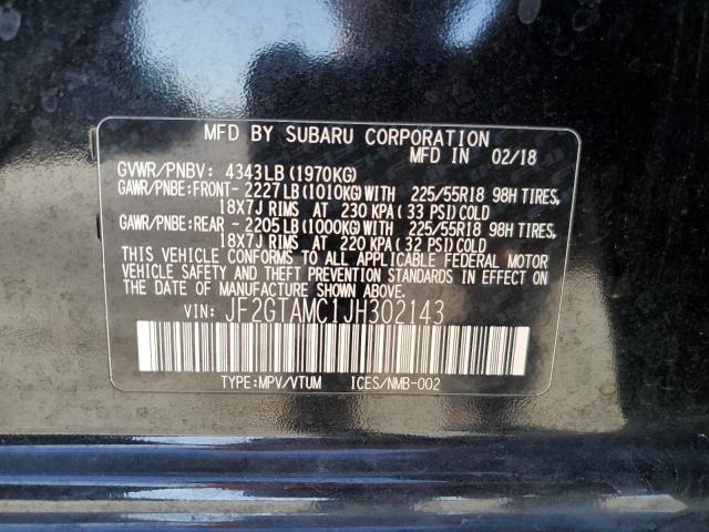 50552924 :رقم المزاد ، JF2GTAMC1JH302143 vin ، 2018 Subaru Crosstrek Limited مزاد بيع