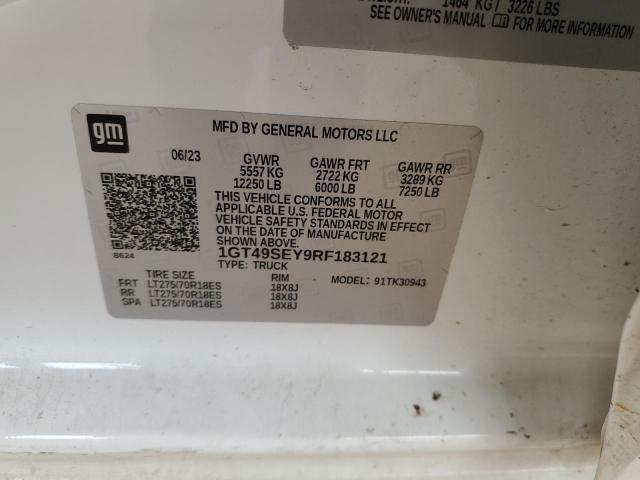 Aukcja sprzedaży 2024 Gmc Sierra K3500, vin: 1GT49SEY9RF183121, numer aukcji: 52685874