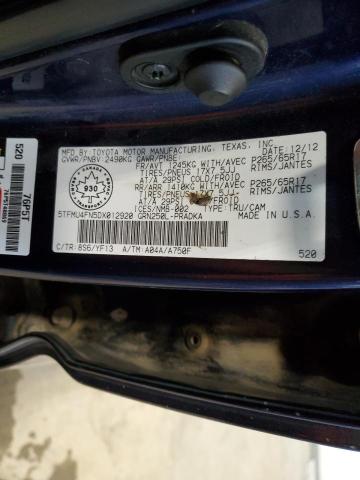 Aukcja sprzedaży 2013 Toyota Tacoma Dou, vin: 5TFMU4FN5DX012920, numer aukcji: 51194444