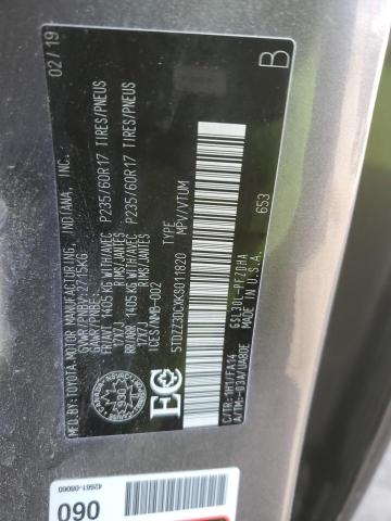 Продажа на аукционе авто 2019 Toyota Sienna, vin: 5TDZZ3DCXKS011820, номер лота: 48794914