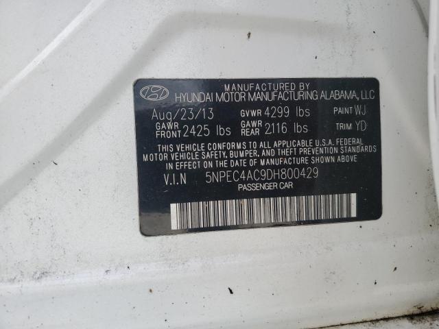Продажа на аукционе авто 2013 Hyundai Sonata Se, vin: 5NPEC4AC9DH800429, номер лота: 50381204