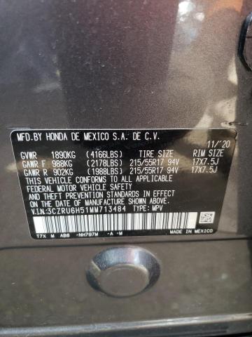 Aukcja sprzedaży 2021 Honda Hr-v Ex, vin: 3CZRU6H51MM713484, numer aukcji: 50086974