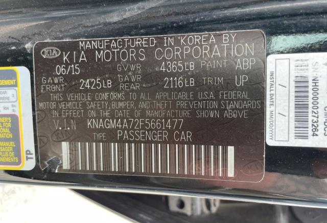 Продажа на аукционе авто 2015 Kia Optima Lx, vin: KNAGM4A72F5661477, номер лота: 49377024