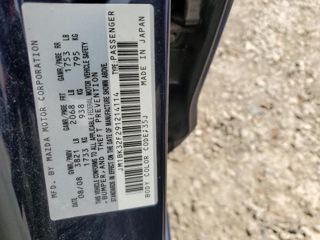 2009 Mazda 3 I მანქანა იყიდება აუქციონზე, vin: JM1BK32F291214114, აუქციონის ნომერი: 48406334