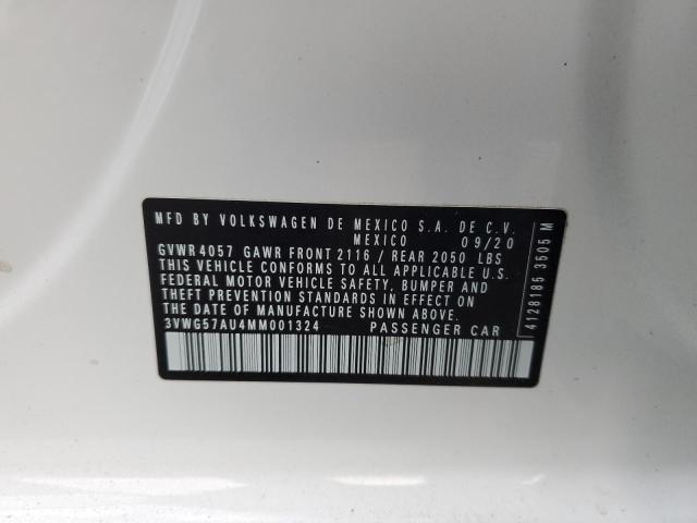 48180214 :رقم المزاد ، 3VWG57AU4MM001324 vin ، 2021 Volkswagen Golf مزاد بيع