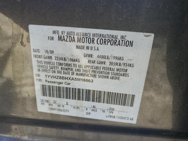 Aukcja sprzedaży 2010 Mazda 6 I, vin: 1YVHZ8BHXA5M16663, numer aukcji: 47002244