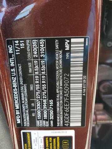 50140384 :رقم المزاد ، 4JGDF6EE7FA509072 vin ، 2015 Mercedes-benz Gl 450 4matic مزاد بيع