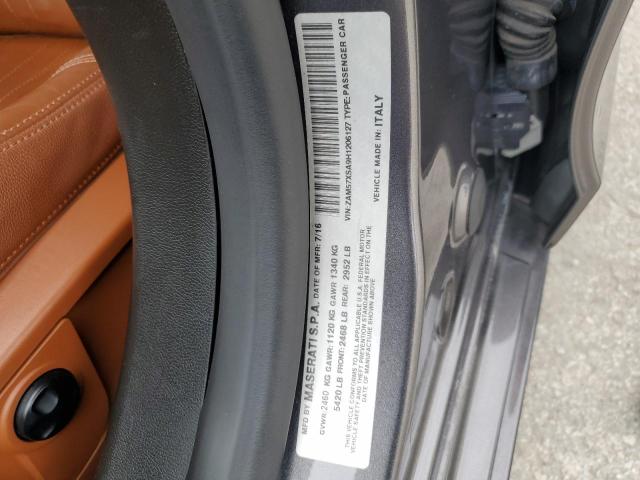 2017 Maserati Ghibli მანქანა იყიდება აუქციონზე, vin: ZAM57XSA9H1206127, აუქციონის ნომერი: 51209694