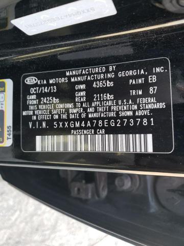 2014 Kia Optima Lx მანქანა იყიდება აუქციონზე, vin: 5XXGM4A78EG273781, აუქციონის ნომერი: 53072794