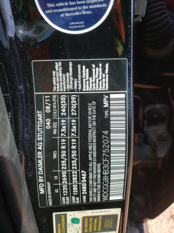 50800884 :رقم المزاد ، WDCGG8HB3CF752074 vin ، 2012 Mercedes-benz Glk 350 4matic مزاد بيع