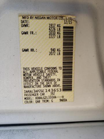 2016 Nissan Altima 2.5 მანქანა იყიდება აუქციონზე, vin: 1N4AL3AP2GC143653, აუქციონის ნომერი: 50550524