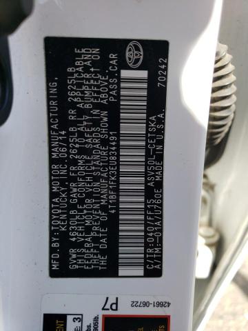 Продажа на аукционе авто 2014 Toyota Camray, vin: 4T1BF1FK3EU834491, номер лота: 53097034