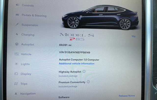 Продажа на аукционе авто 2014 Tesla Model S, vin: 5YJSA1H16EFP58149, номер лота: 50901554