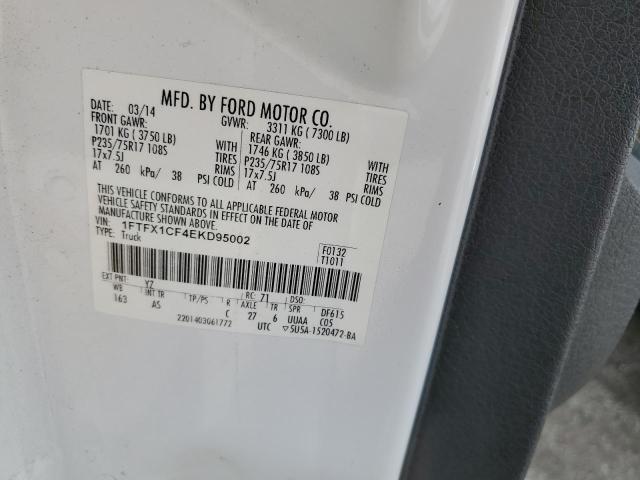 Продажа на аукционе авто 2014 Ford F150, vin: 1FTFX1CF4EKD95002, номер лота: 51786764