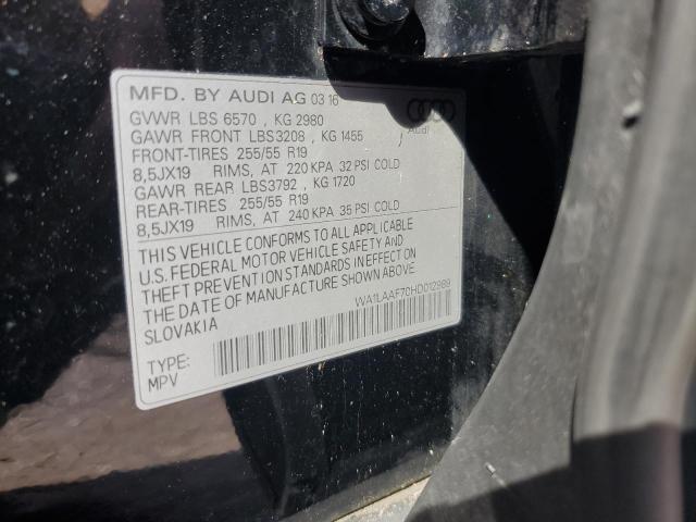 Aukcja sprzedaży 2017 Audi Q7 Premium Plus, vin: WA1LAAF70HD012989, numer aukcji: 50141794